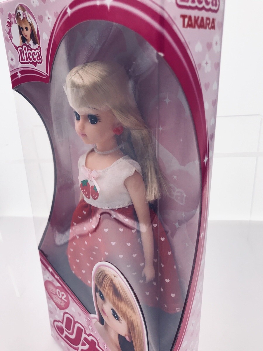 Takara Tomy Japan Licca Chan 9in Doll LD-02 Strawberry Dress