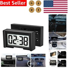 Stylish Black Digital Clock for Car Dashboard   Stopwatch Feature Included