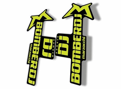 Marzocchi Bomber DJ 2020 Fork Suspension Sticker Decal Kit Adhesive Lime Green