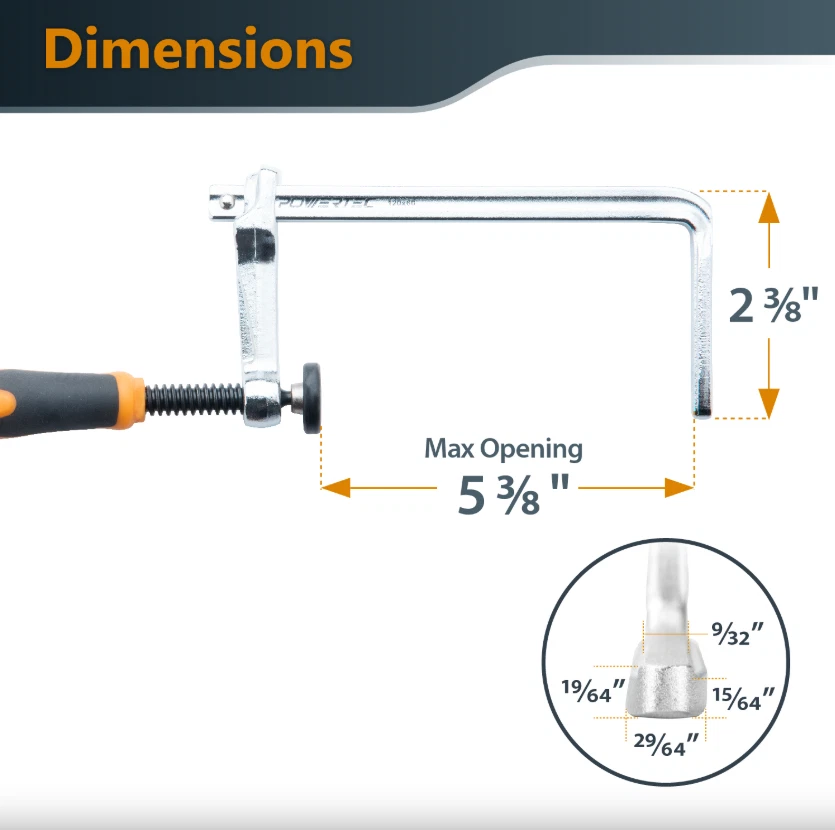 Quick Screw Guide Rail Clamp 5-3/8 Inch for MFT Table and Guide Rail System x2 - Image 2 of 3