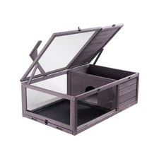 Tortoise Habitat, Wooden Tortoise House Indoor  Outdoor, Tortoise Enclosure wit