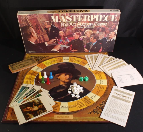 Vtg 1970 Masterpiece The Art Auction Board Game Parker Brothers 100% COMPLETE