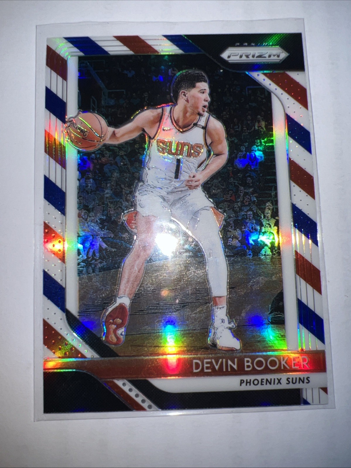 2018-19 Panini Prizm - Devin Booker #11 Red White & Blue Prizm