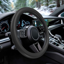 Silicone Steering Wheel Cover Anti-Skid Thin Rubber Grip Universal Fit