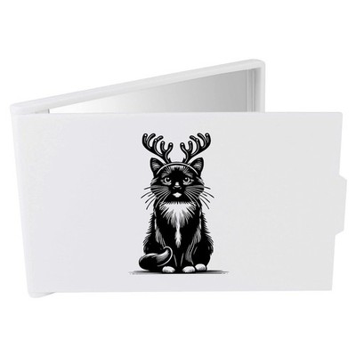 Kompakt-/Reise-/Taschenschminkspiegel ''Süße Katze mit Geweih'' (CM00053161)