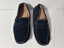 Bacco Bucci navy suede slip on loafers shoe m...