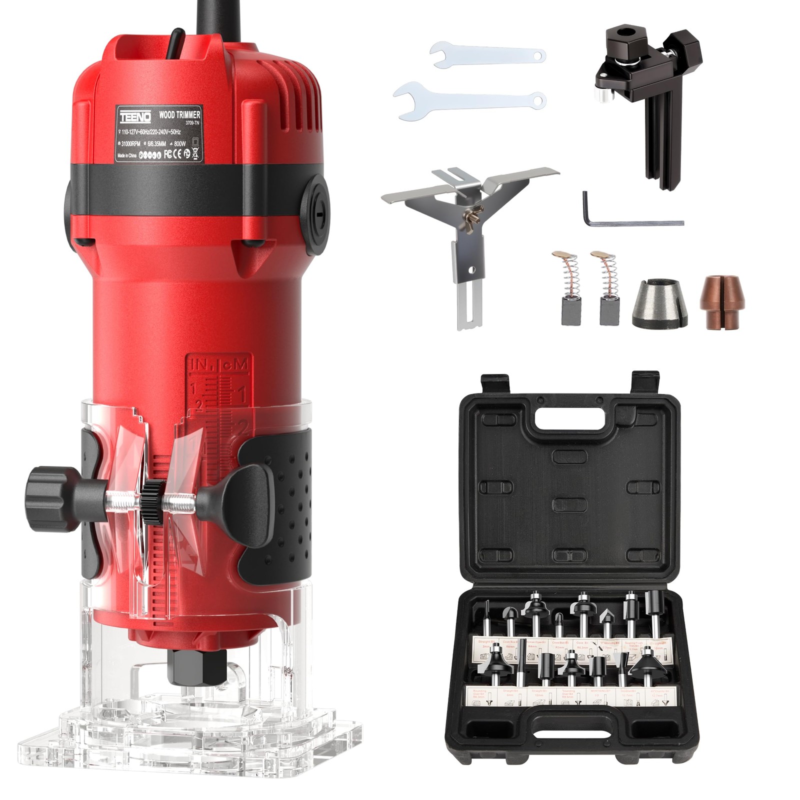 Wood Router 6.5Amp 1.25HP Wood Routers for Woodworking 800W Hand Wood ...