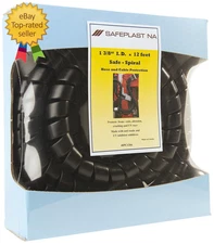 SPPC Series – Safeplast  Pre-Cut Spiral Wrap Hose & Cable Protector Black