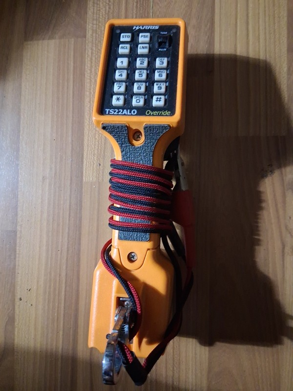 Harris TS22ALO Handset Telephone Technician Butt Set Dial Tone Tester Clip Cords