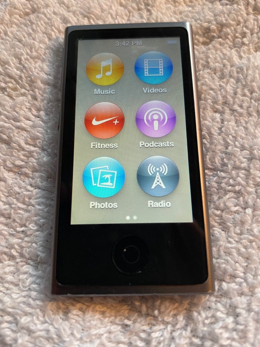 Apple iPod Nano 7th Gen 16GB A1446 Gray for parts or repair free