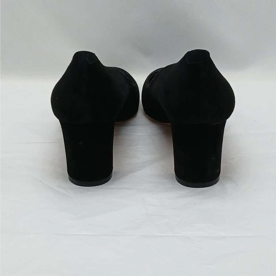 Zapatos de salón VANELi sin cordones para mujer 9M negros gamuza tacón bloque oficina carrera trabajo Foto 4 de 4