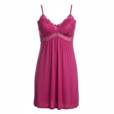 INC International Concepts Lace Trim Chemise in Fuchsia