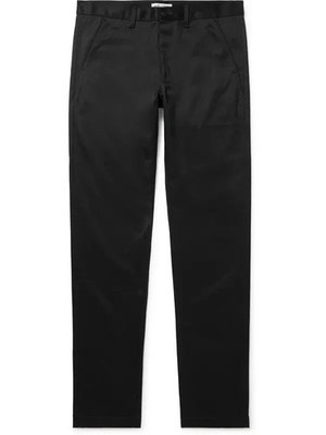 Saint Laurent Slim Fit Cotton Blend Black Twill Chinos Size 34