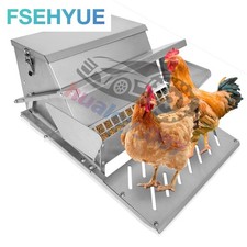 Automatic Chicken Feeder 20lb Galvanized Steel Poultry Feeders Weatherproof Feed