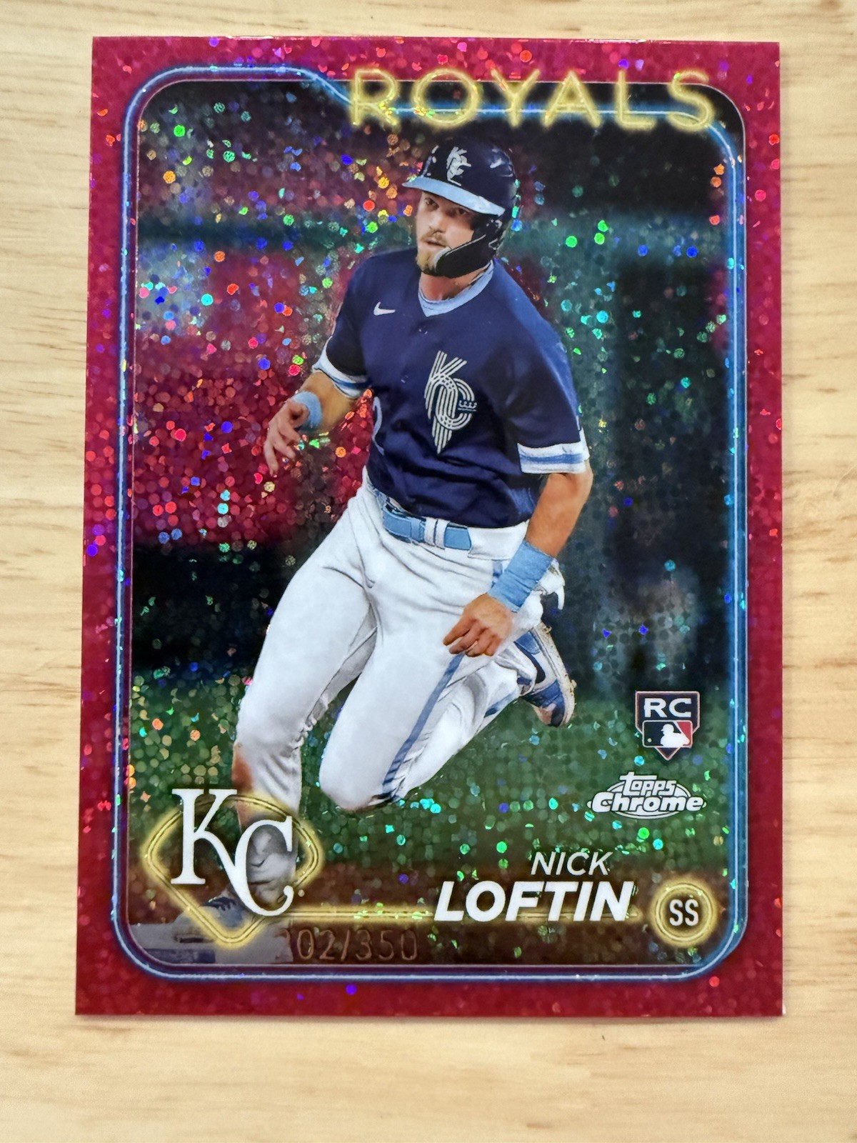 2024 Topps Chrome - Nick Loftin #183 Magenta Speckle Refractor /350 (RC)