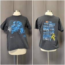 Marvel Wolverine T-Shirt 1995 Classic Heroes X-Men Blue Graphic Black XL