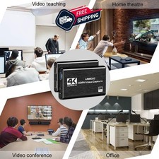 4K HDMI Capture Card for Streaming, Full HD 1080P 60FPS USB Cam Link Game Audio