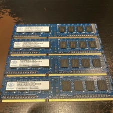 Lot of 4 - Nanya NT4GC64B88B1NF-DI 4GB PC3-12800 DDR3-1600 Memory DIMM