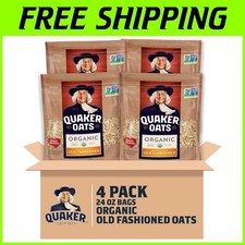 Organic Old Fashioned Oats, 24oz x 4, Non GMO Verified-