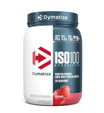 Dymatize ISO100 Hydrolyzed Whey Protein Powder,Strawberry Flavor,25g,20 Servings