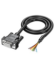 DB9 Female Connector to Bare Wire END, D-SUB 9 Pin RS232 Serial Extension Cable