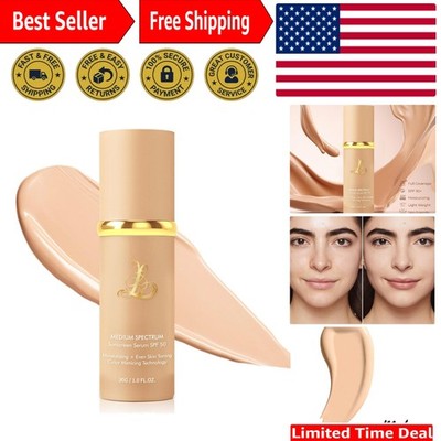 Hydrating Color Changing Foundation with SPF 50+: Lightweight & Waterproof