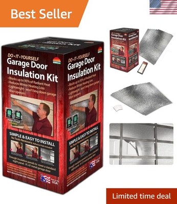 Energy-Saving 3009 Garage Door Insulation Kit - Covers 64 Sq Ft with Adhesives