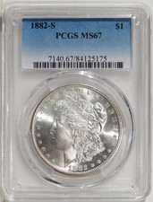 1882-S $1 PCGS MS 67 ~ SILVER MORGAN DOLLAR