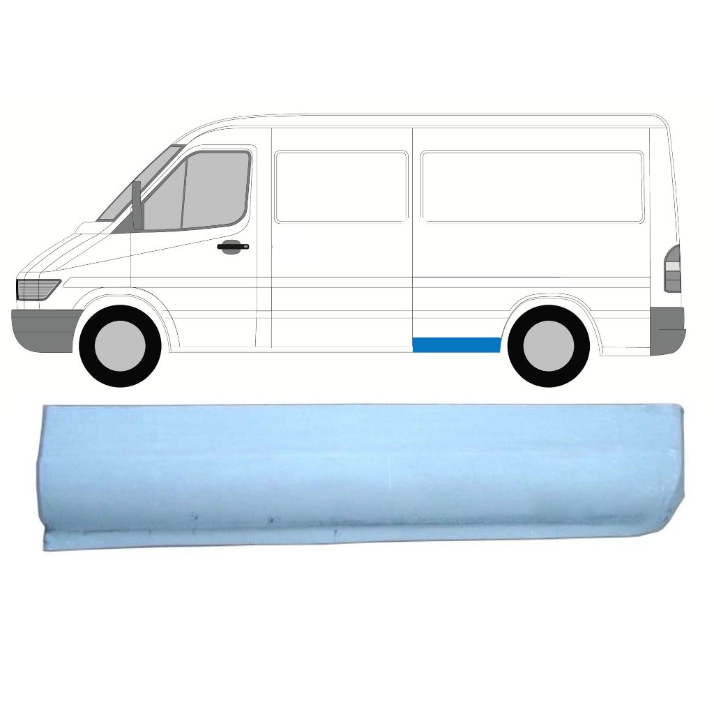 Lower rear wing repair panel for Volkswagen LT 1996-2005 / Left