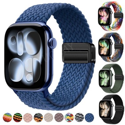 Magnet Nylon Loop Armband für iWatch Apple Watch 44-49mm Series 11 10 9 8 SE 8-1