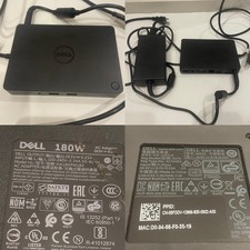 Dell WD15 USB-C Docking Station K17A / KA7A001  DELL 180 AC Adapter HA180PM180