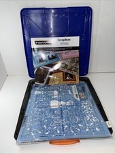 Fiskars 12x12 ScrapBoss Embossing System Tray, Stencil Set, Styli, Booklet Case