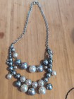 Vintage Chunky Faux Pearl Layered Necklace — photo 1