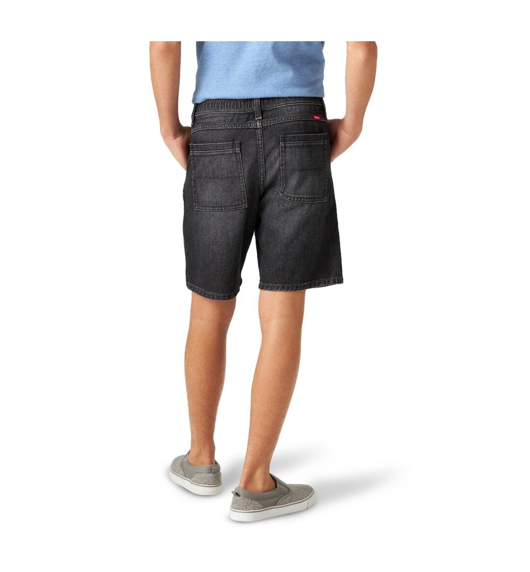 Wrangler Boy's Black Acid Washed Skater Denim Shorts - Select Size