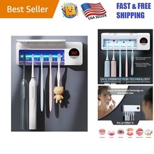 Lightweight Rechargeable Toothbrush Holder - Effortless Wall Mount with Timer