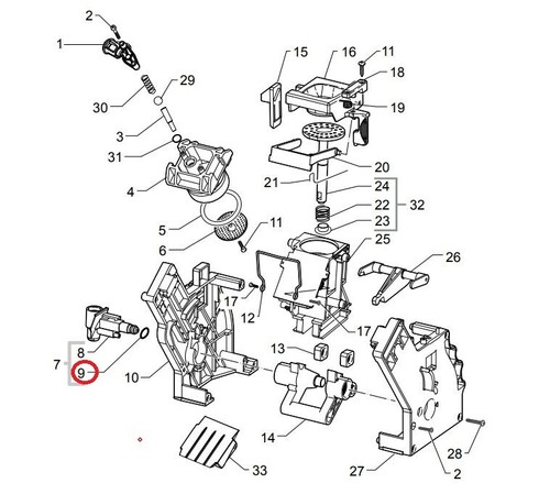 Anillo tórico de 2 piezas / interior 6 mm / exterior de 9 mm de diámetro para Philips Saeco - Imagen 2 de 2