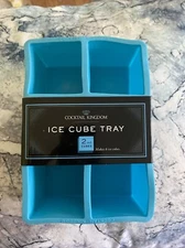 6 Big Ice Cubed Maker Large Cube Square Tray Molds Cocktails Kingdom Silicone