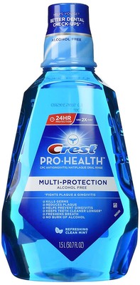 Crest ProHealth Rinse, Clean Mint, Alcohol-Free, 1.5L (Each)