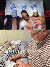 Fred Ottman Signed 11x14 Typhoon Tugboat Shockmaster WWE Three Faces of Fred