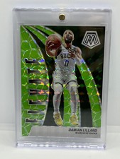 2023-24 Mosaic Damian Lillard Fluorescent Green Elevate Insert Card 10/10 SSP