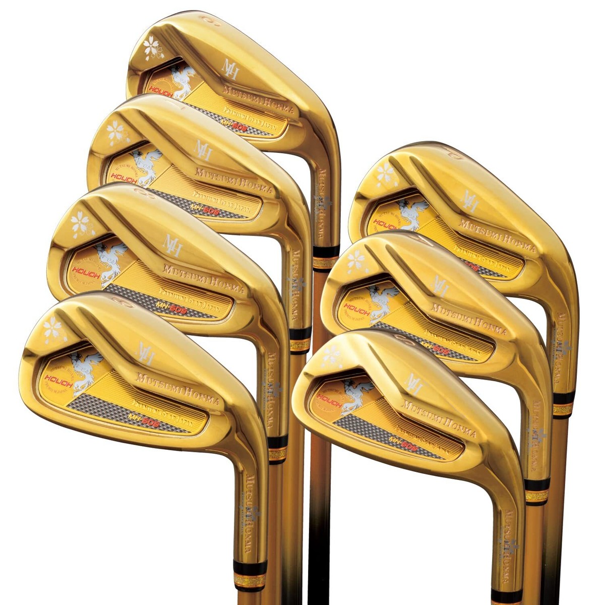 Mutsumi Honma MH608 Houou Gold 7 Irons Set carbon shaft SR Flex