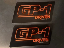 NEW Driven GP-1 Racing Oil by Joe Gibbs Sticker Decal NHRA NASCAR Outlaws 2PCS