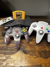 Nintendo N 64 Console 2 OEM Controllers 2 Games Cords Tony Hawk Pro 2