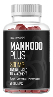 NUTRIZET ManHood Plus - 60 Performance Gummies - Vegan - One Month Supply