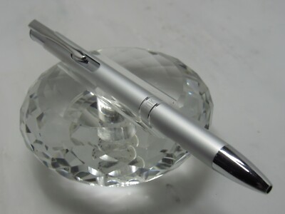 Poky Point GORGEOUS HIGH QUALITY POKY SATIN SILVER PUSH DOWN BALL POINT PEN | eBay
