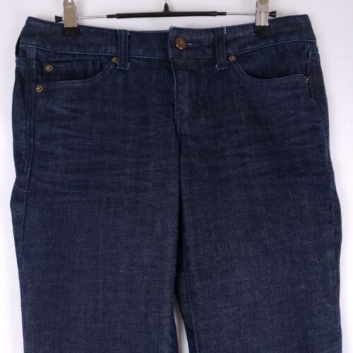 Express Stella Women's Dark Wash Barely Bootcut Jeans Stretch Denim Slim Fit Y2K - Picture 2 of 11