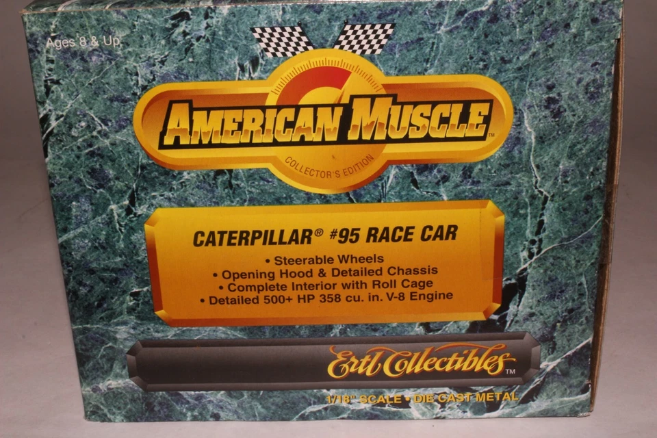 Ertl American Muscle, caixa escala 1/18 David Green Caterpillar Monte Carlo - Imagem 3 de 4