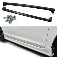Fits 12-15 Honda Civic 9th 4Dr Mugen RR Style 2PCS Side Skirts Rocker Panels ABS