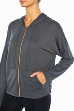Women  s Marika 70 French Terry Mav Jacket in India Ink Gray Size M NWT