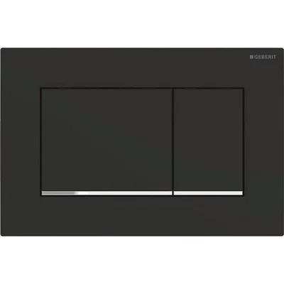 Geberit Sigma 30 Dual Push Button Flush Plate WC Concealed Cistern Black/Chrome